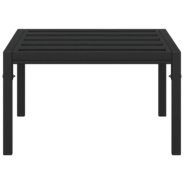 Schwarzer Garten-Sofatisch Lurena 60x60x35cm (Stahl)