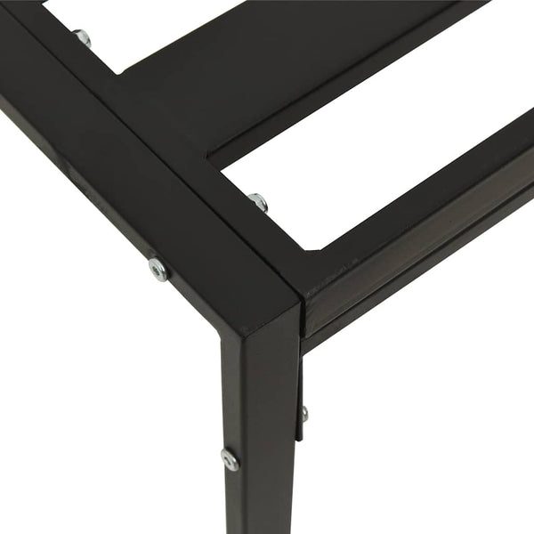 Schwarzer Garten-Sofatisch Lurena 60x60x35cm (Stahl)