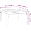 Schwarzer Garten-Sofatisch Lurena 60x60x35cm (Stahl)