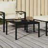 Schwarzer Garten-Sofatisch Lurena 60x60x35cm (Stahl)