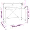 Sonoma Eiche Schreibtisch Franklin 100x50x90cm (Holz und Eisen)