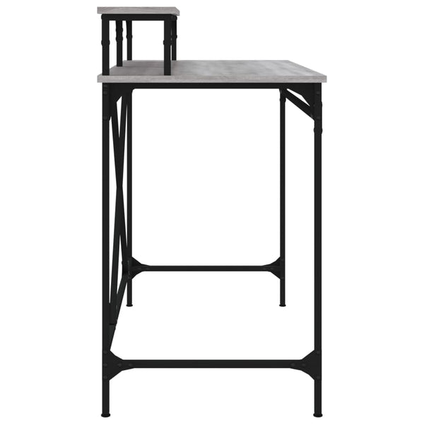 Grauer Schreibtisch Franklin 100x50x90cm (Holz und Eisen)