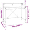 Grauer Schreibtisch Franklin 100x50x90cm (Holz und Eisen)