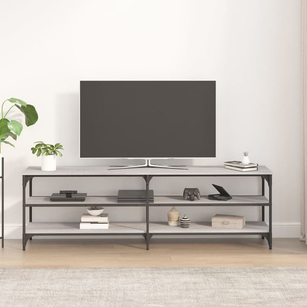 Graues TV-Möbel Regeni 160x30x50cm (Holz)