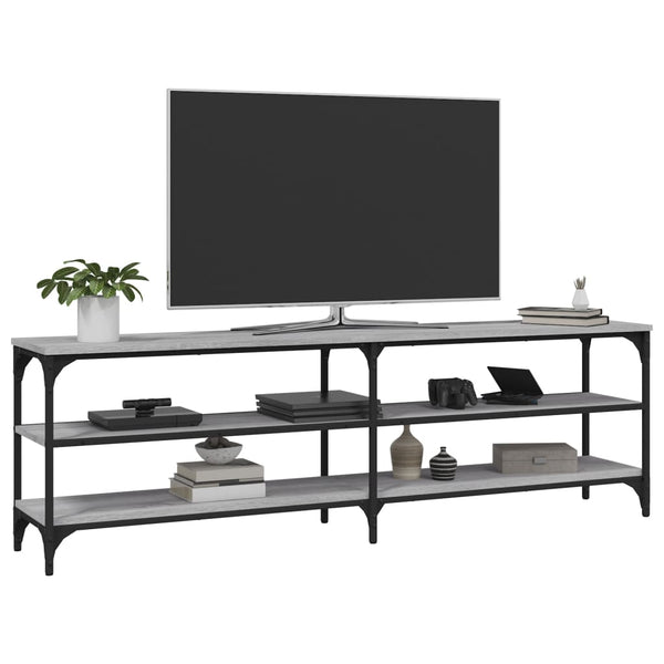 Graues TV-Möbel Regeni 160x30x50cm (Holz)