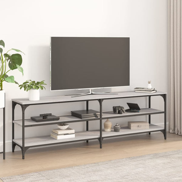 Graues TV-Möbel Regeni 160x30x50cm (Holz)
