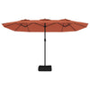 Terrakotta zweiflügeliger Sonnenschirm LED-Lichter Csik 449x245cm