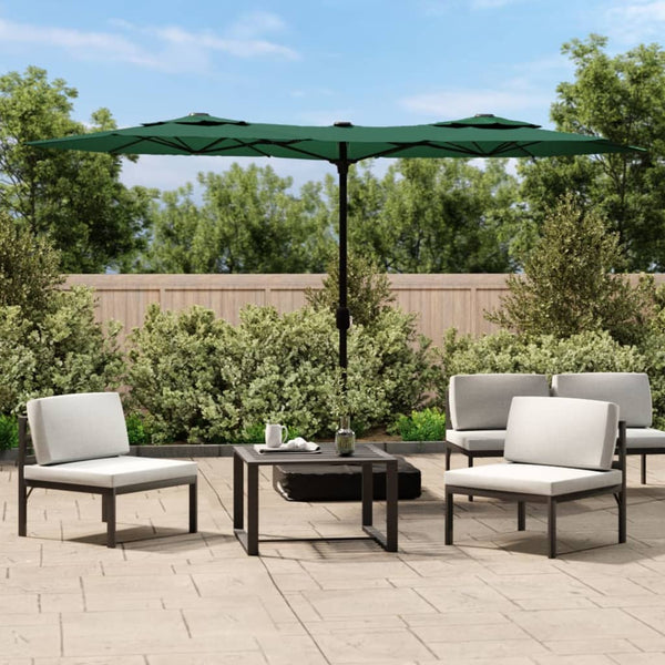 Grüner Sonnenschirm Rustic 316x240cm (zweifach)