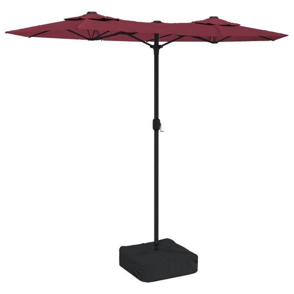 Weinroter Sonnenschirm Rustic 316x240cm (Doppel-Sonnenschirm)