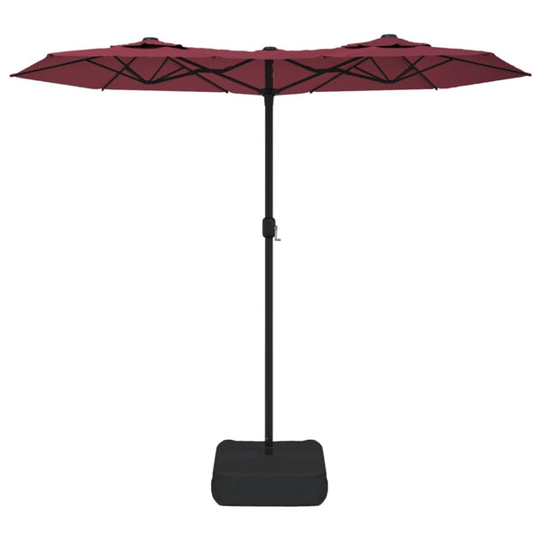 Weinroter Sonnenschirm Rustic 316x240cm (Doppel-Sonnenschirm)