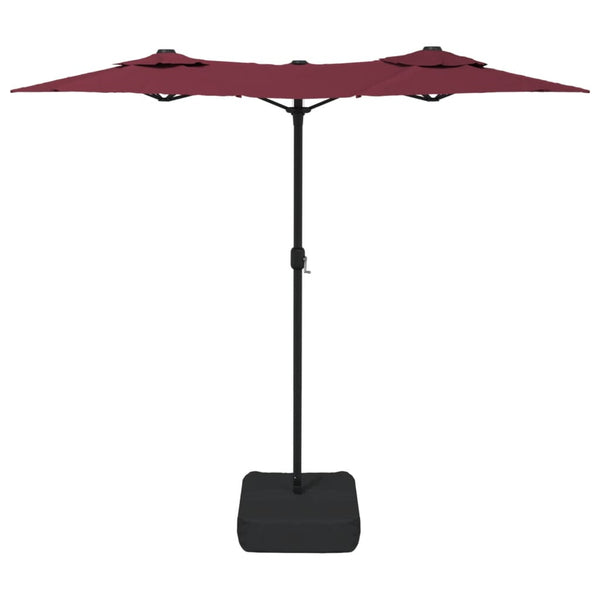 Weinroter Sonnenschirm Rustic 316x240cm (Doppel-Sonnenschirm)