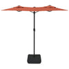 Terrakotta doppelter Sonnenschirm Rustic 316x240cm