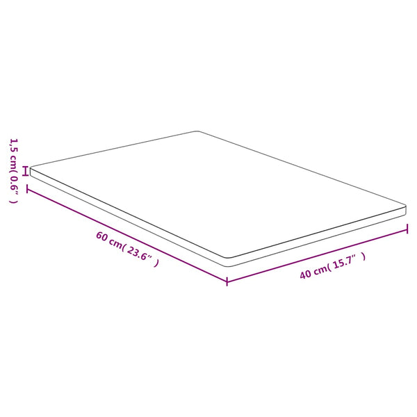 Tischplatte Gyla 40x60x1,5cm (Bambus)