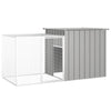 Grauer Kaninchenkäfig Henriet 200x91x100cm (verzinkter Stahl)