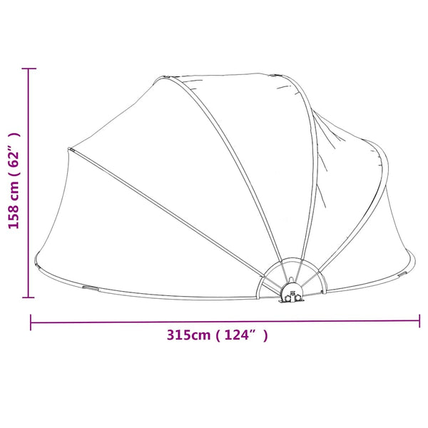Schwimmbadkuppel Poliesenia 315x158cm (PVC)