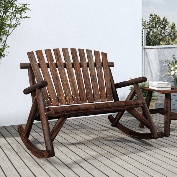 Carpatina Massivholz Gartenschaukelbank 123x96x102cm (2-Sitzer)