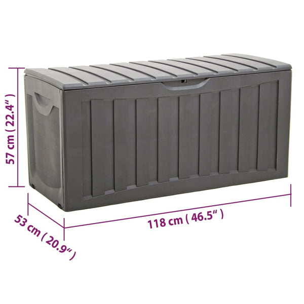 Schwarze Aufbewahrungsbox Cammisa 118x53x57cm (Polypropylen)