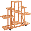 Rolandt Blumenständer Massiv Tanne auf Rollen 110x25x101cm
