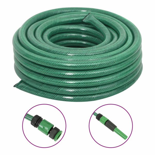 Gartenschlauch grün mit Anschlussset Nicoae 0,75 30 m (PVC)