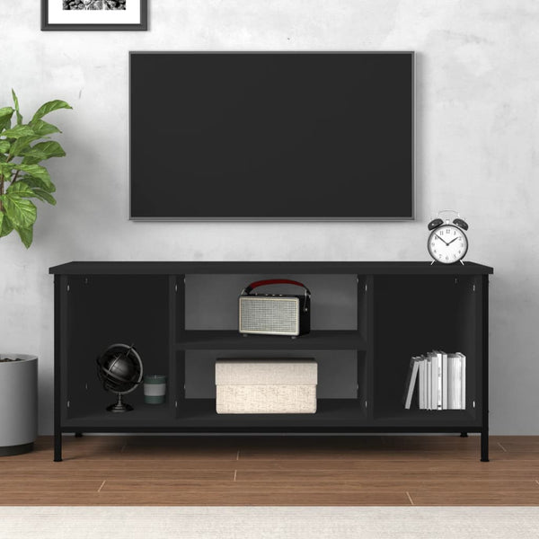 Schwarzer TV-Schrank Marcisa 102x35x45cm (Holz)