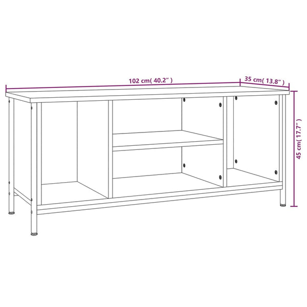 Schwarzer TV-Schrank Marcisa 102x35x45cm (Holz)
