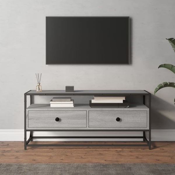 Graues TV-Möbel Cristofor 100x35x45cm (Holz)