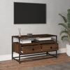 TV-Möbel Cristofor aus brauner Eiche 80x35x45cm (Holz)