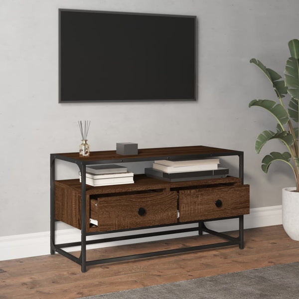TV-Möbel Cristofor aus brauner Eiche 80x35x45cm (Holz)