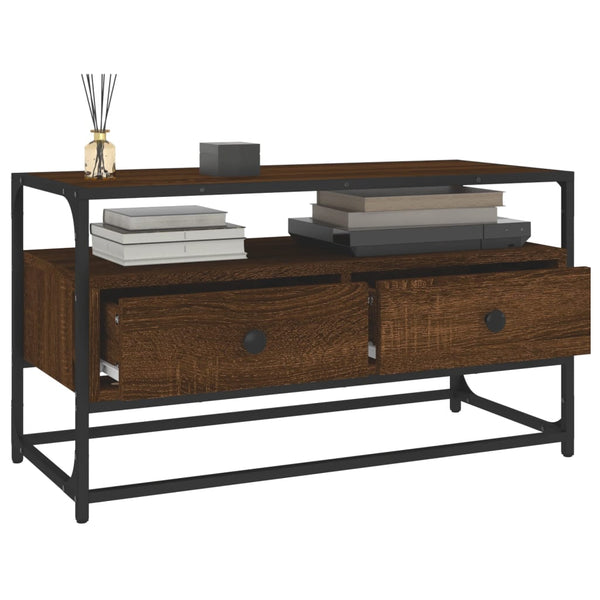 TV-Möbel Cristofor aus brauner Eiche 80x35x45cm (Holz)