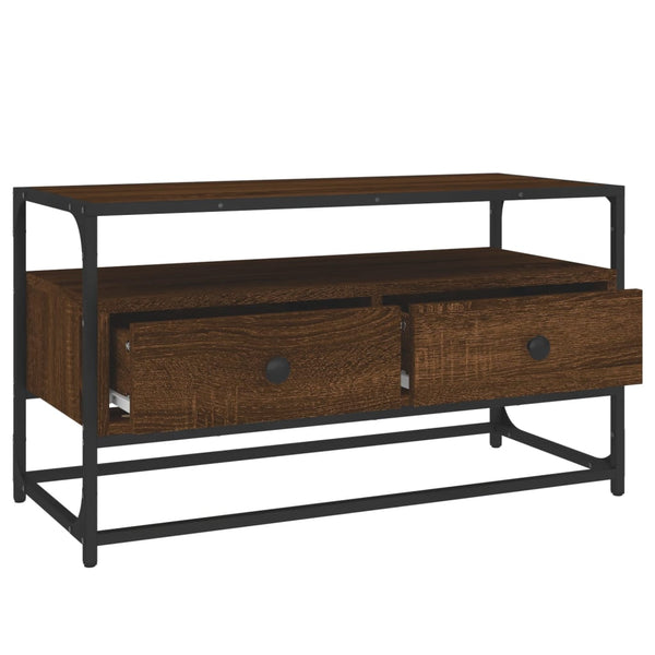 TV-Möbel Cristofor aus brauner Eiche 80x35x45cm (Holz)