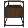 TV-Möbel Cristofor aus brauner Eiche 80x35x45cm (Holz)