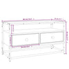 TV-Möbel Cristofor aus brauner Eiche 80x35x45cm (Holz)