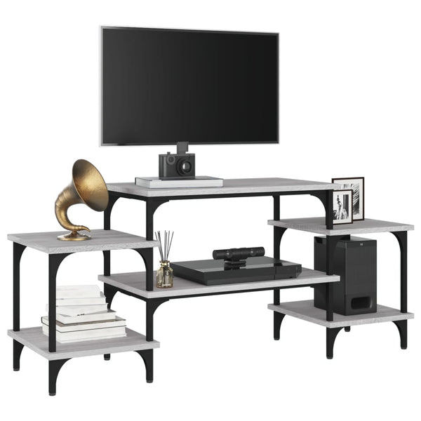 Graues TV-Möbel Justinian 117x35x52cm (Holz)