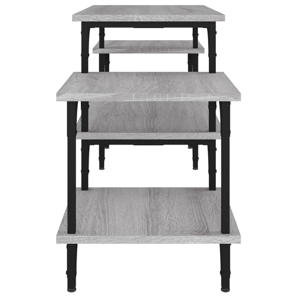 Graues TV-Möbel Justinian 117x35x52cm (Holz)