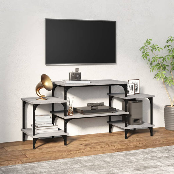 Graues TV-Möbel Justinian 117x35x52cm (Holz)