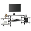 Graues TV-Möbel Justinian 157x35x52cm (Holz)