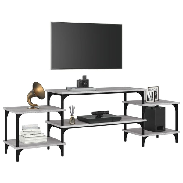 Graues TV-Möbel Justinian 157x35x52cm (Holz)