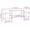 Graues TV-Möbel Justinian 157x35x52cm (Holz)