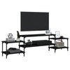 TV-Schrank Justinian, schwarz, 197x35x52cm (Holz)