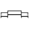 TV-Schrank Justinian, schwarz, 197x35x52cm (Holz)