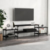 TV-Schrank Justinian, schwarz, 197x35x52cm (Holz)