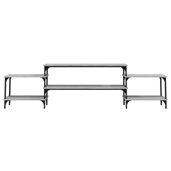 Graues TV-Möbel Justinian 197x35x52cm (Holz)
