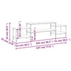 Graues TV-Möbel Justinian 197x35x52cm (Holz)