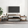 TV-Schrank Justinian aus brauner Eiche 197x35x52cm (Holz)