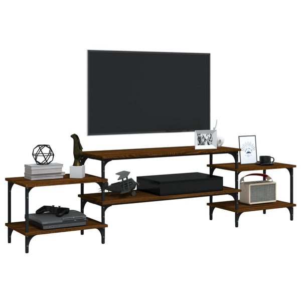 TV-Schrank Justinian aus brauner Eiche 197x35x52cm (Holz)