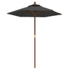 Anthrazitfarbener Gartenschirm Holzpfosten Ebraheem 196x231cm