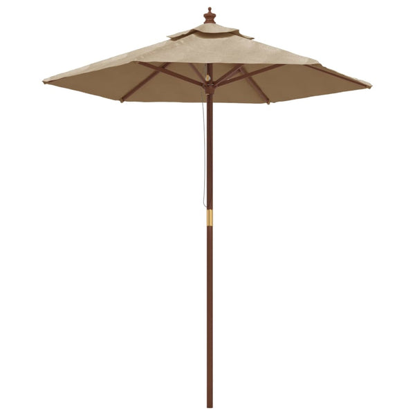 Taupefarbener Sonnenschirm Ebraheem für den Garten, 196x231cm