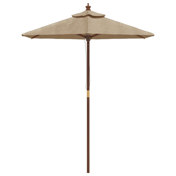 Taupefarbener Sonnenschirm Ebraheem für den Garten, 196x231cm