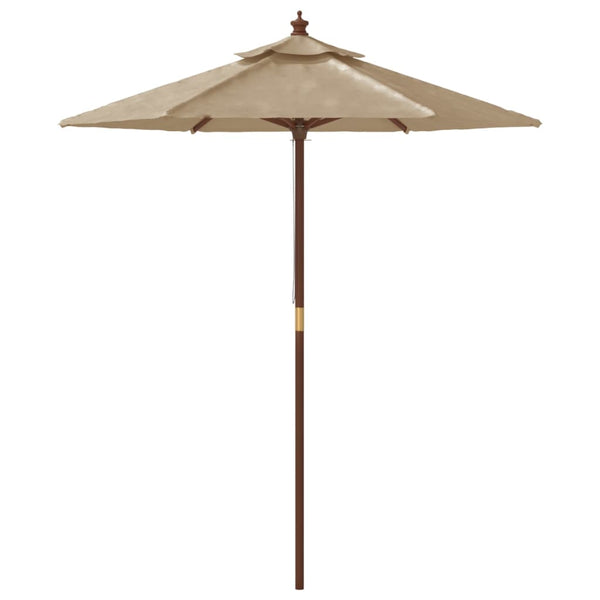 Taupefarbener Sonnenschirm Ebraheem für den Garten, 196x231cm