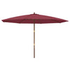 Weinroter Sonnenschirm Lauren 400x273cm (Holzstiel)
